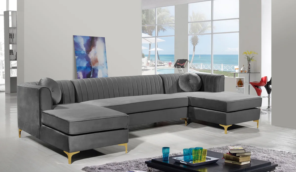 Graham - 3 Piece Sectional - Gray