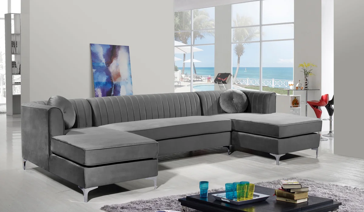 Graham - 3 Piece Sectional - Gray