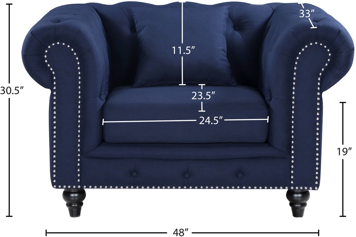 Chesterfield - Chair - Navy