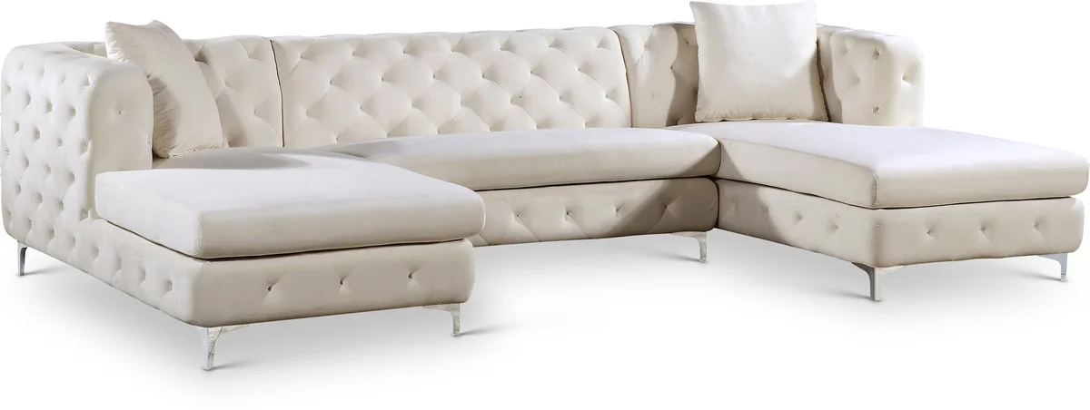 Gail - 3 Piece Sectional - Cream
