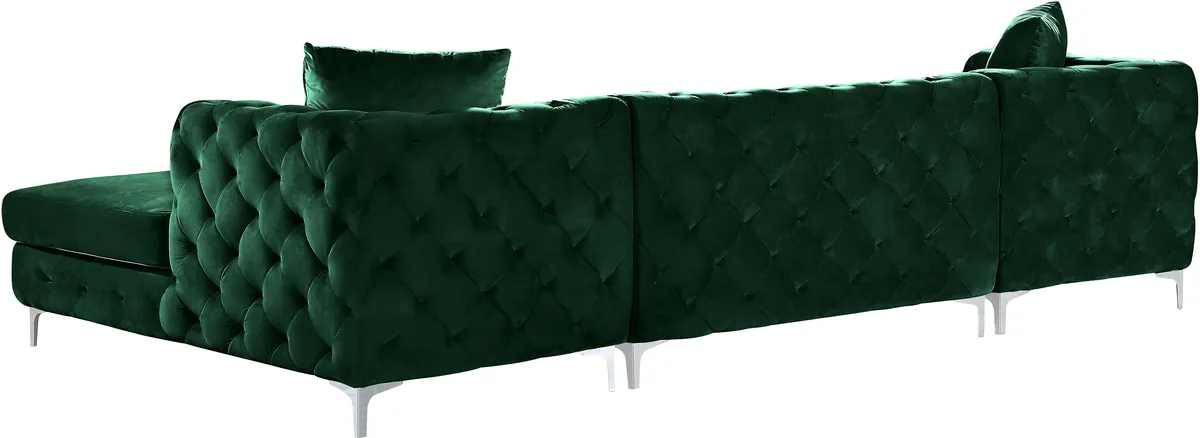 Gail - 3 Piece Sectional - Green