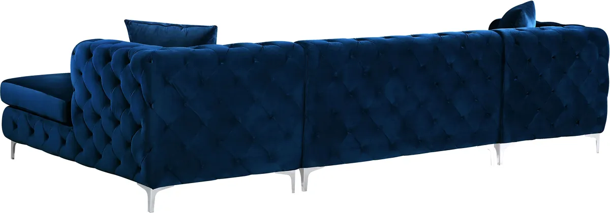 Gail - 3 Piece Sectional - Navy