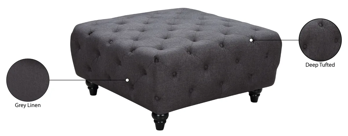 Chesterfield - Ottoman - Gray