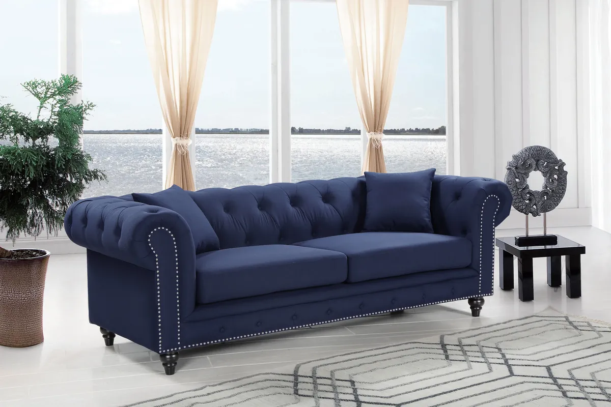 Chesterfield - Sofa - Navy - View 2