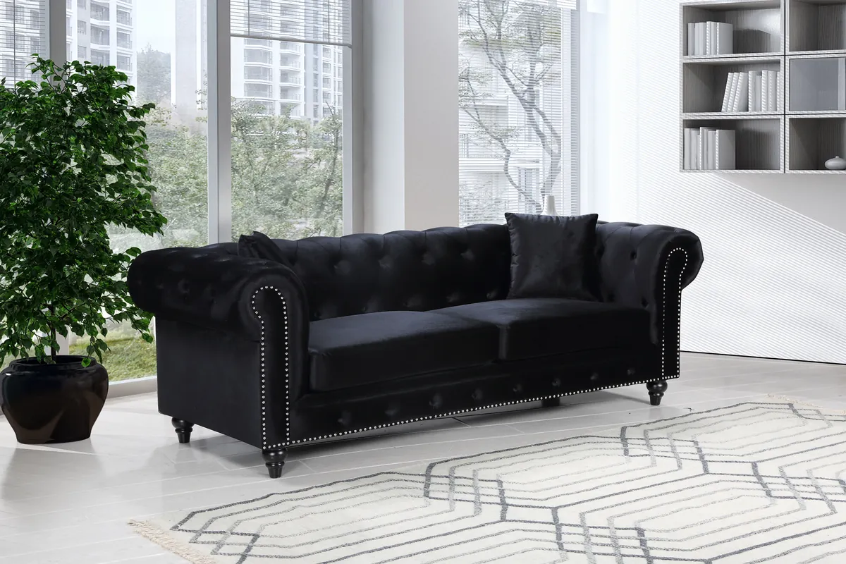 Chesterfield - Sofa - Black - View 2