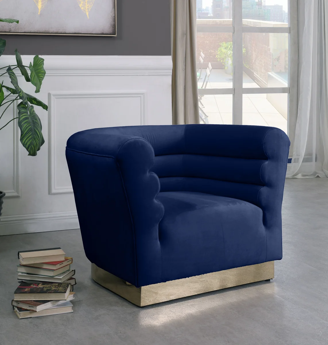 Bellini - Chair - Navy - View 2