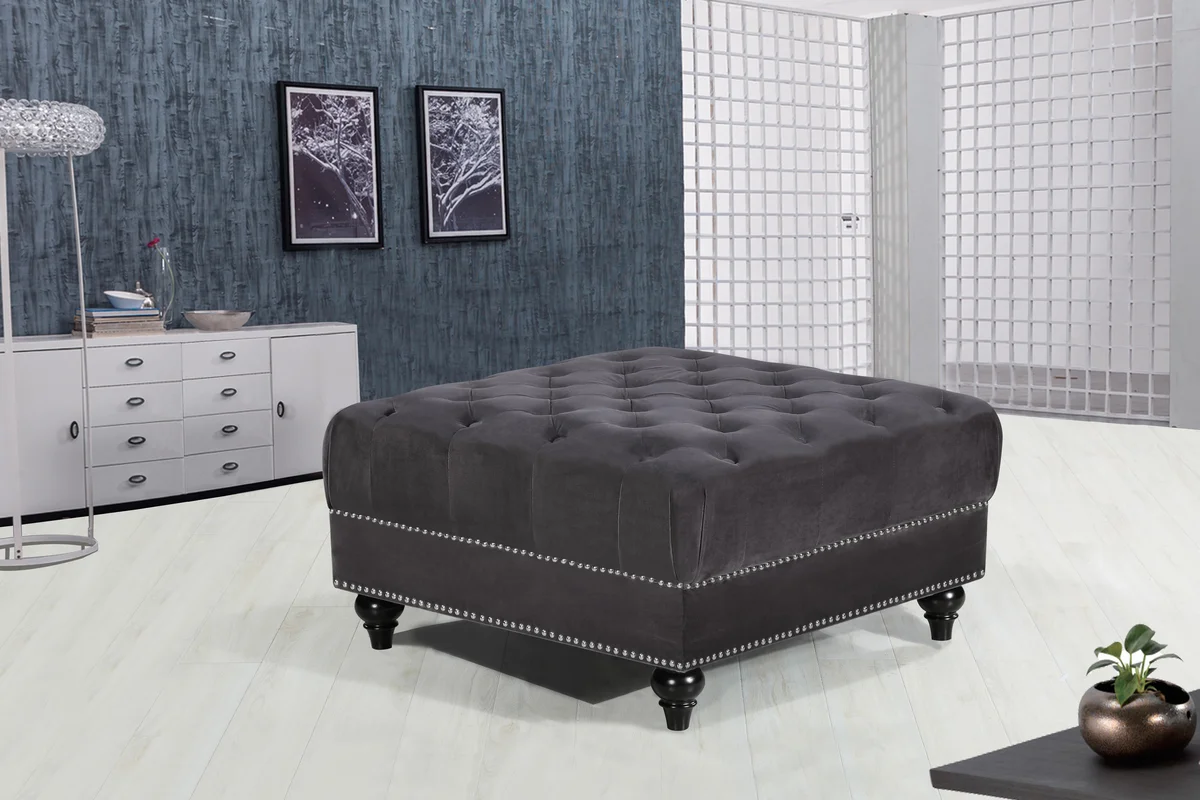 Sabrina - Ottoman - Gray - View 2