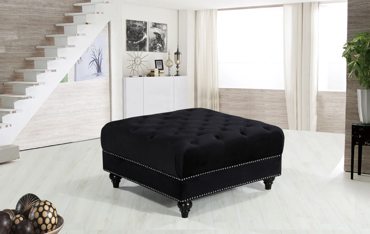 Sabrina - Ottoman - Black - View 2