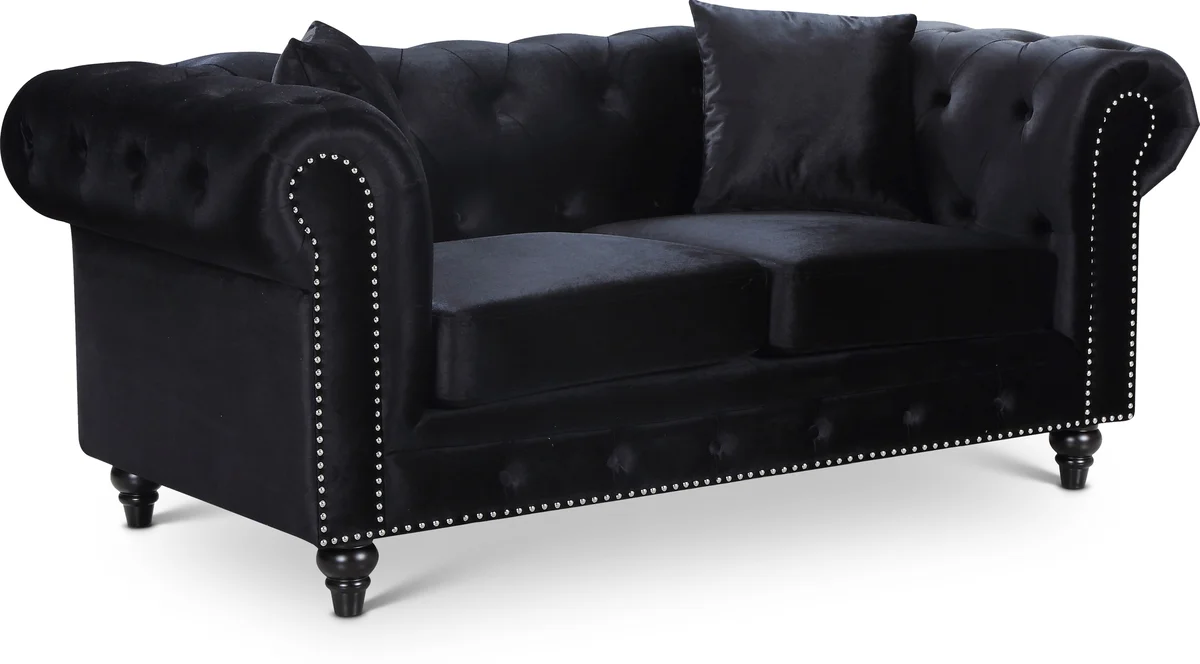 Chesterfield - Loveseat - Black