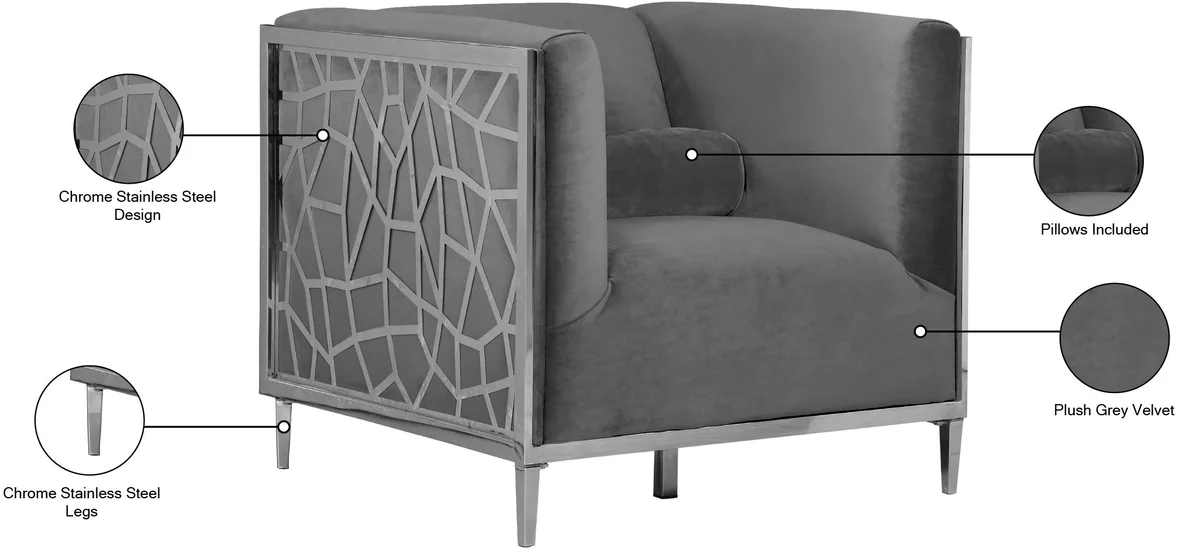 Opal - Chair - Gray