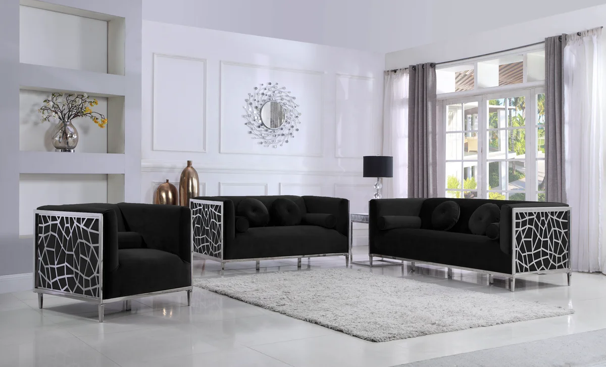 Opal - Loveseat - Black