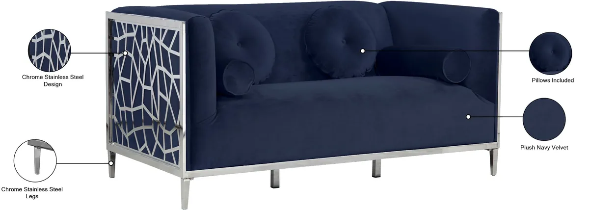 Opal - Loveseat - Navy