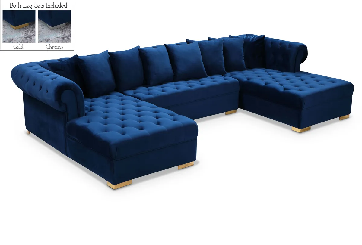 Presley - 3 Piece Sectional - Navy
