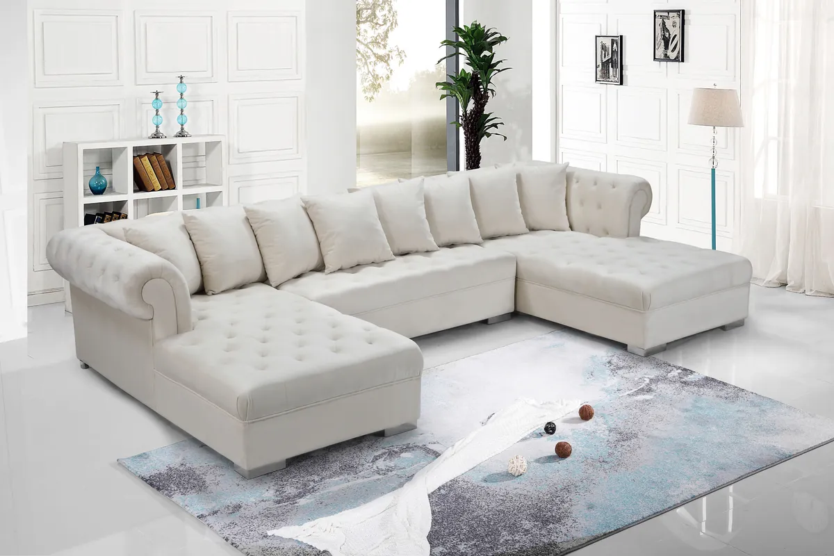 Presley - 3 Piece Sectional - Cream