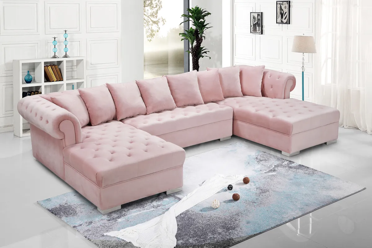 Presley - 3 Piece Sectional - Pink