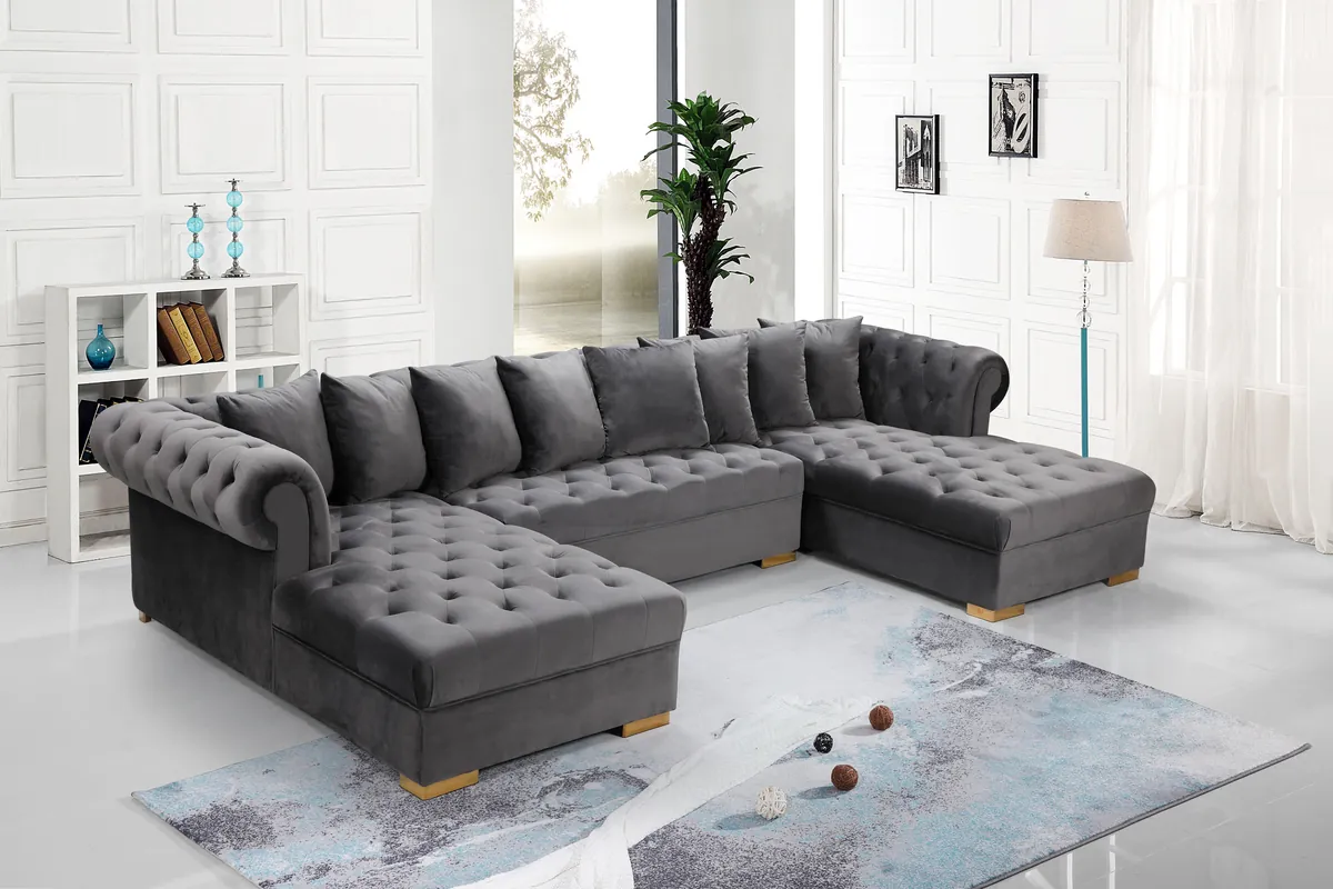 Presley - 3 Piece Sectional - Gray