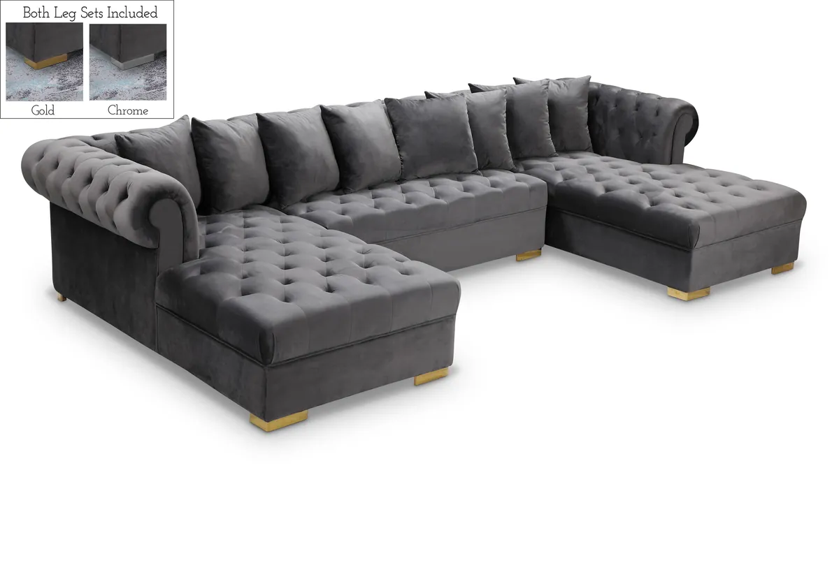 Presley - 3 Piece Sectional - Gray