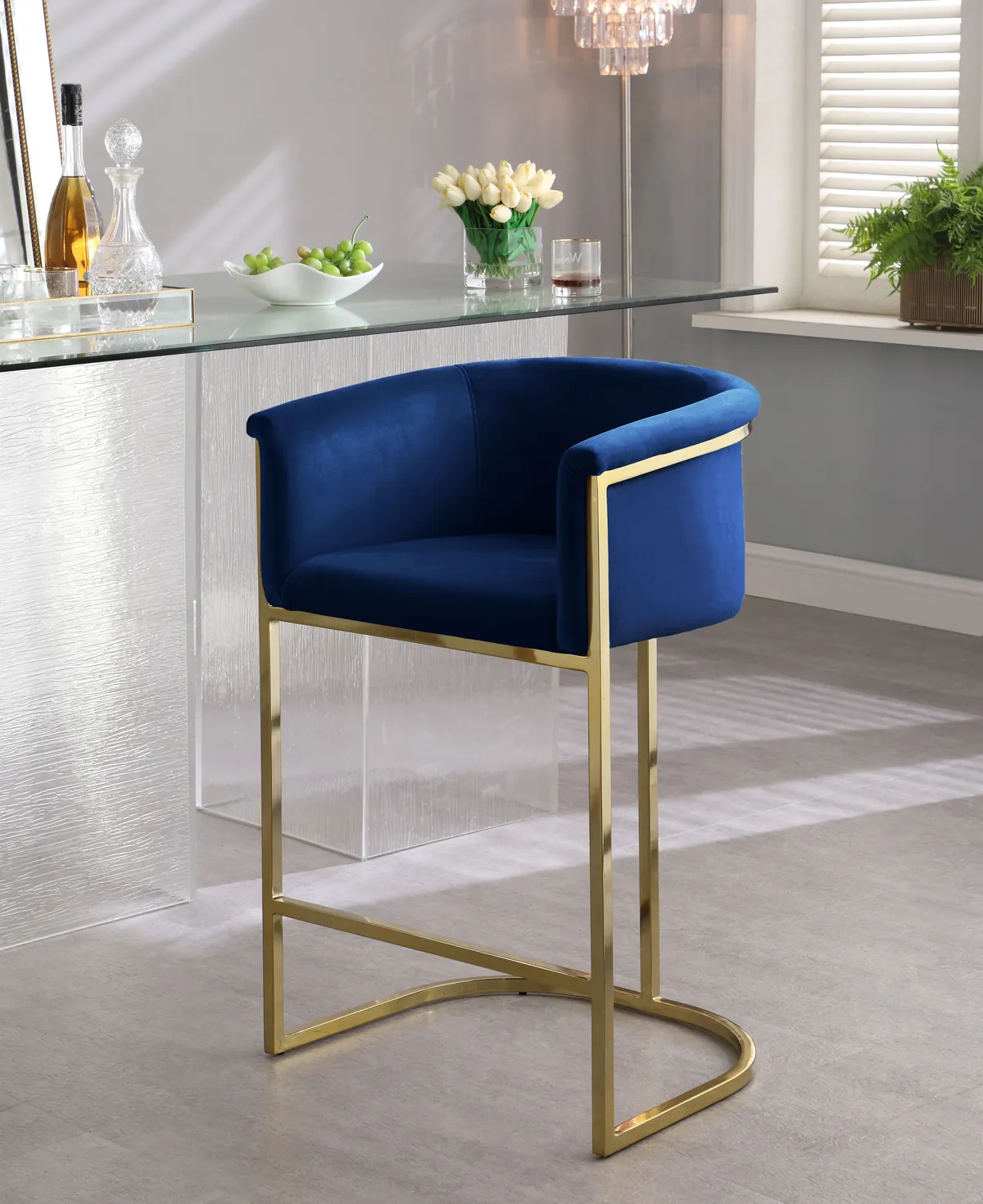 Donatella - Stool - Navy