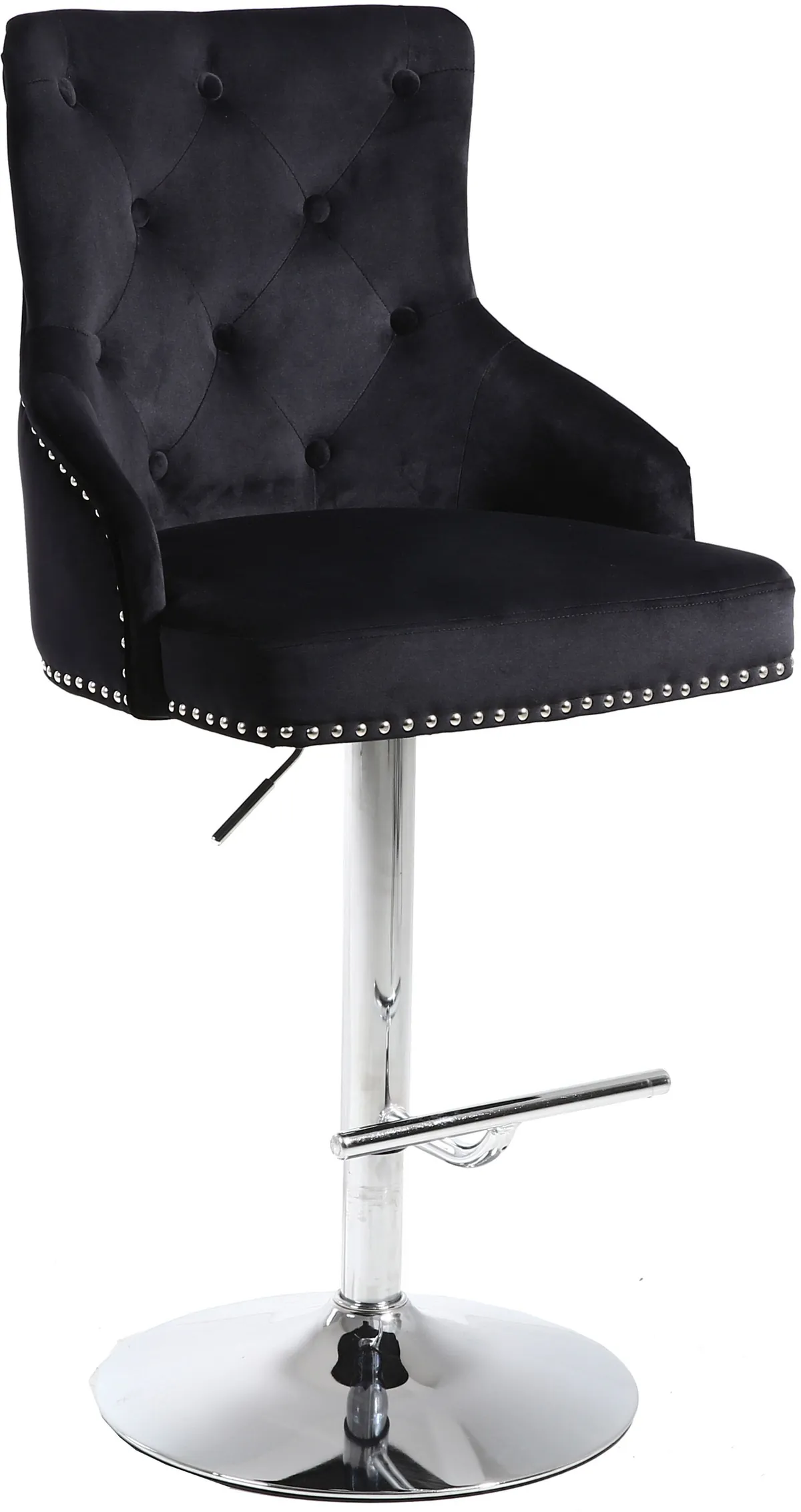 Claude - Adjustable Stool - Black - Fabric