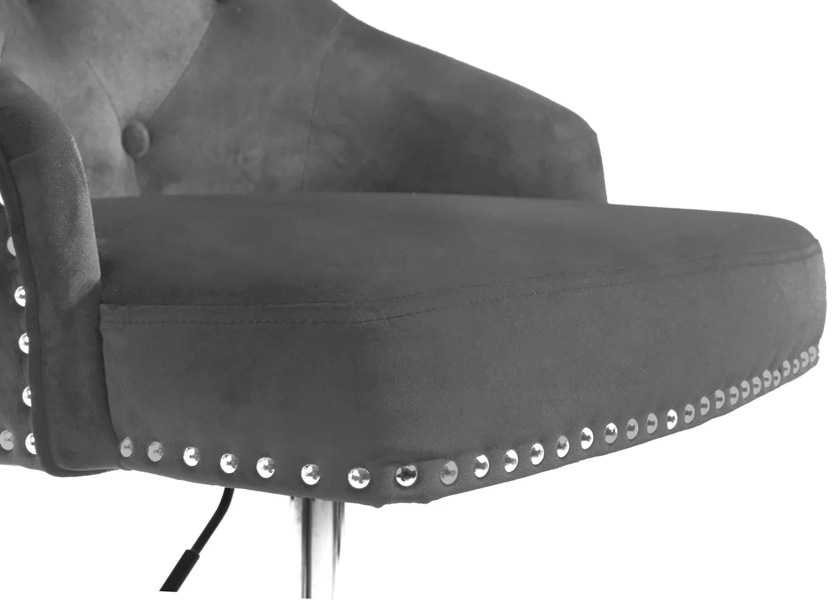 Claude - Adjustable Stool - Gray - Fabric