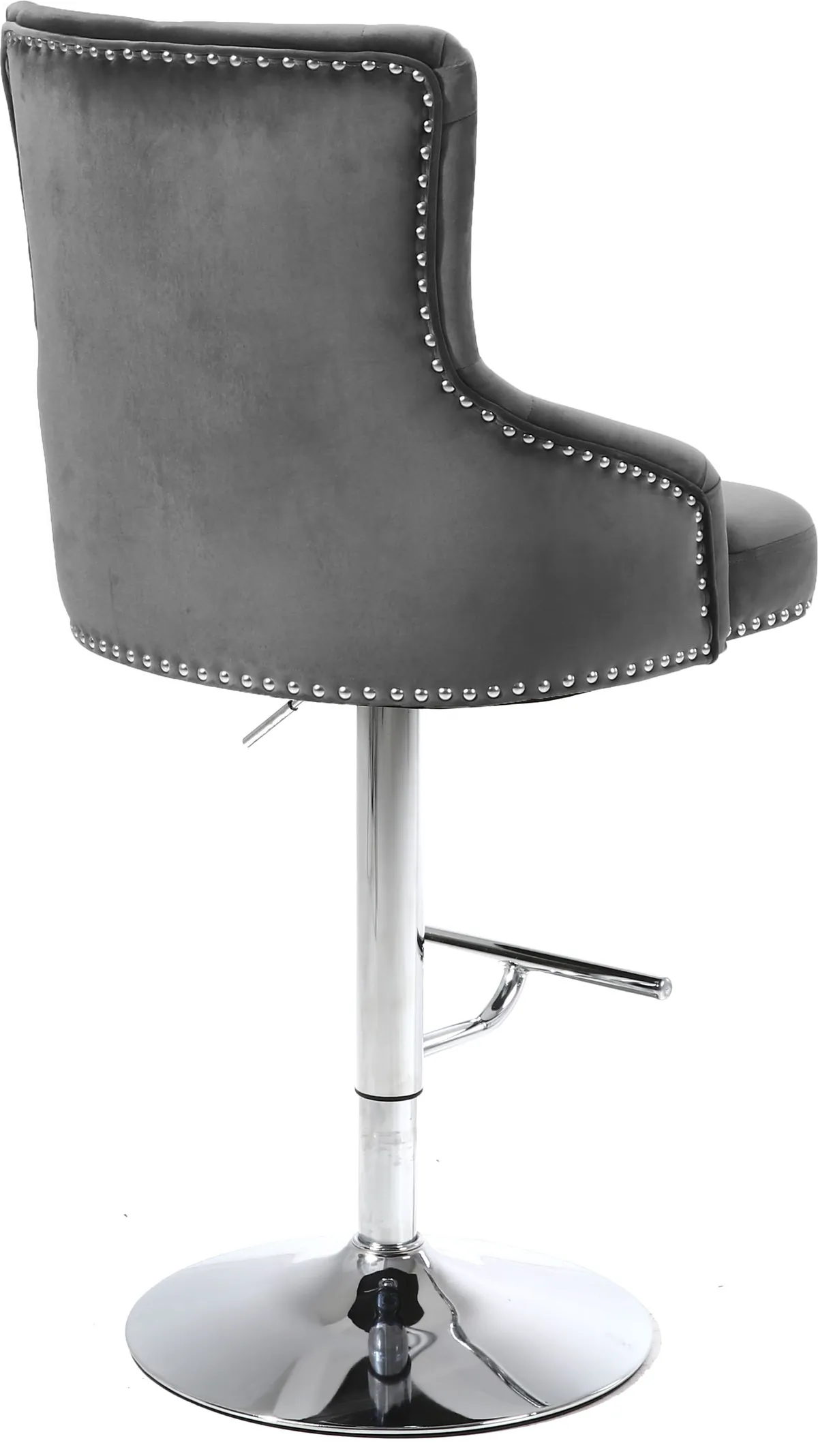 Claude - Adjustable Stool - Gray - Fabric - View 2