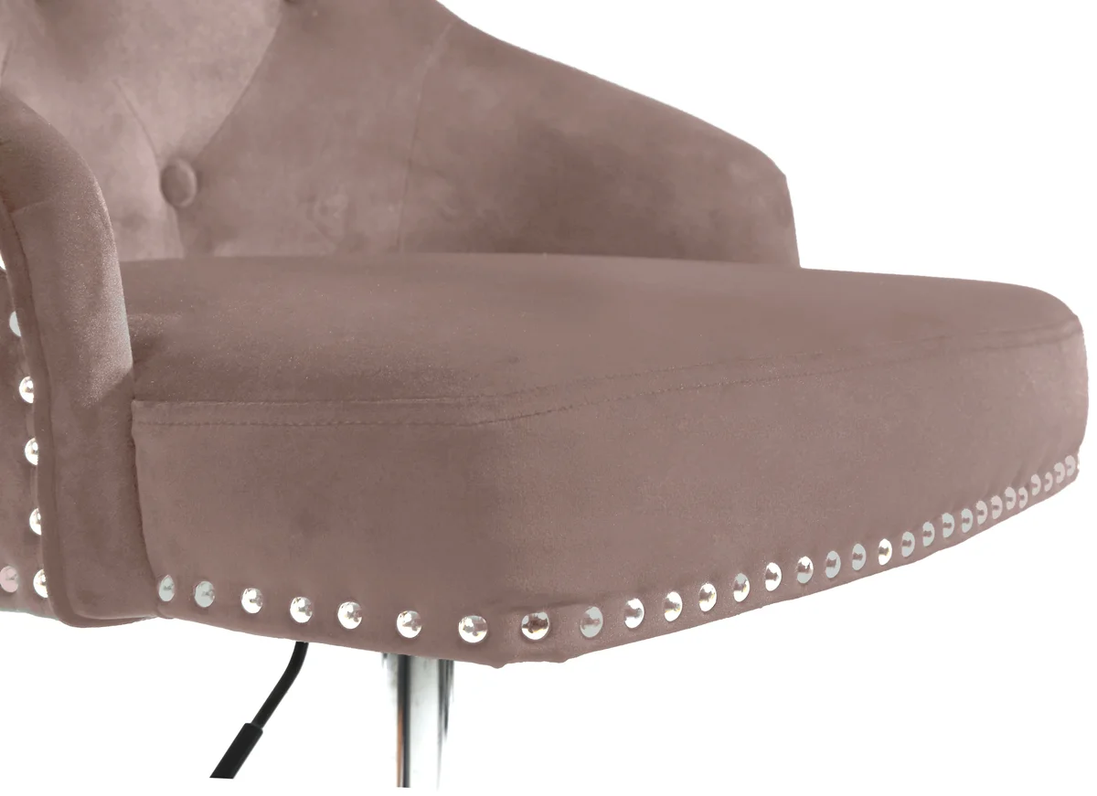 Claude - Adjustable Stool Swivel - Pink - Fabric