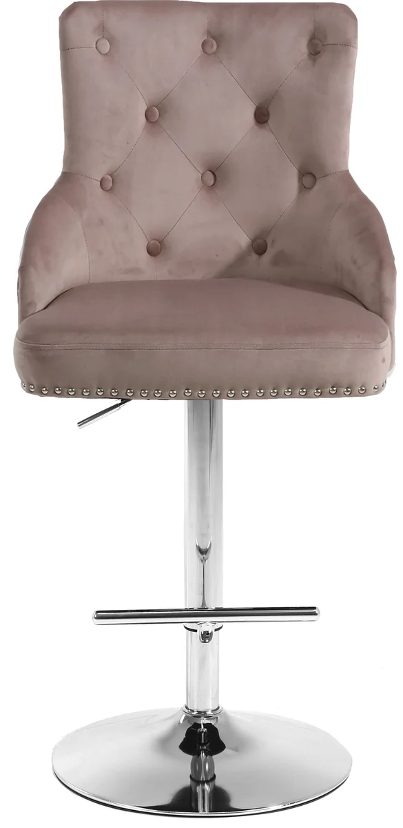 Claude - Adjustable Stool Swivel - Pink - Fabric