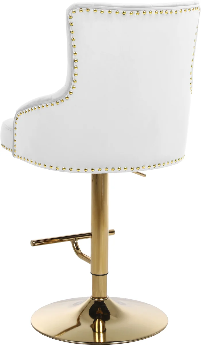 Claude - Adjustable Stool - White - Fabric