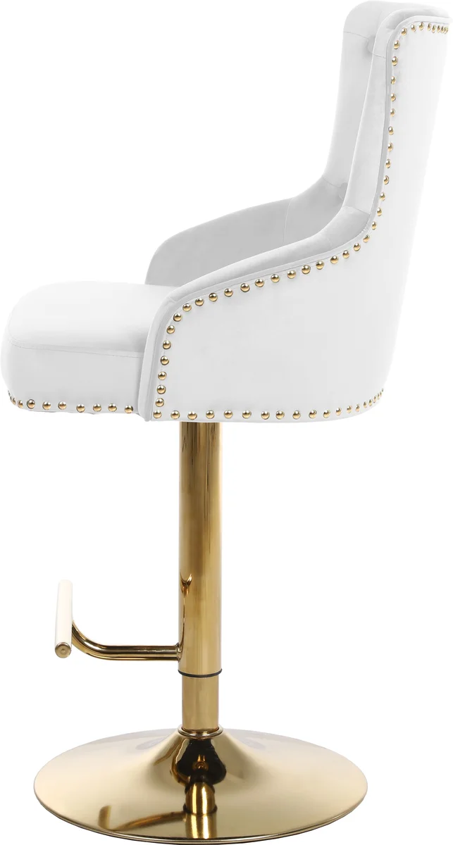 Claude - Adjustable Stool - White - Fabric