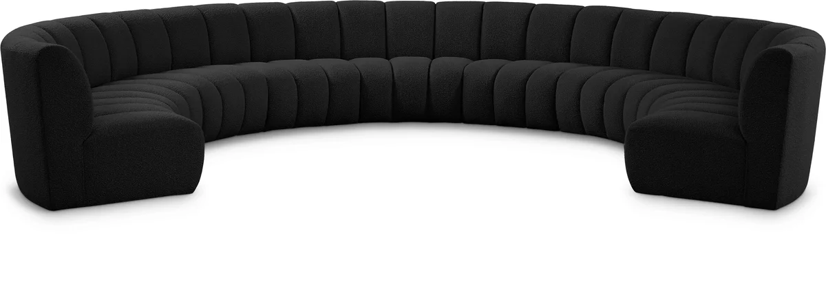 Infinity - 9 Piece Modular Sectional - Black