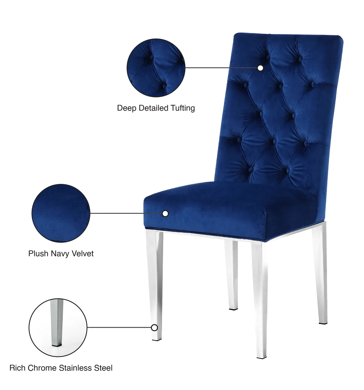 Juno - Dining Chair (Set of 2) - Navy