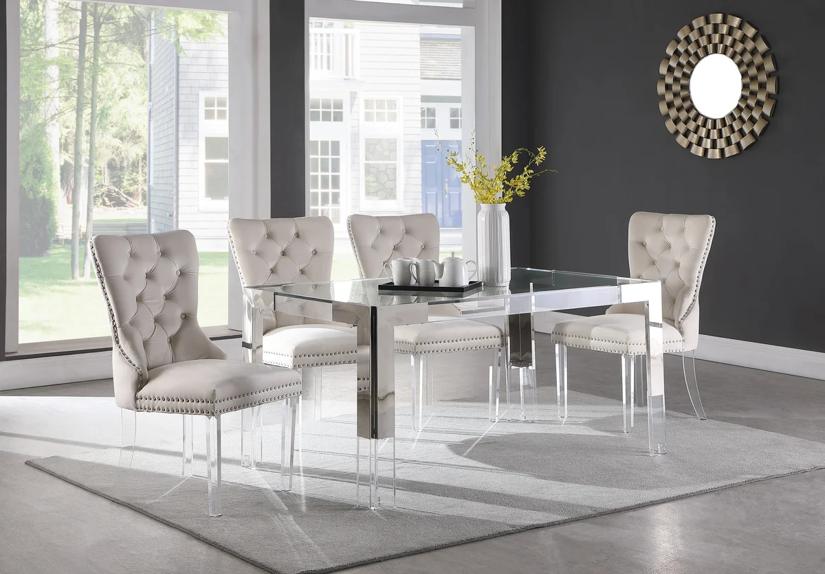 Casper - Dining Table - Pearl Silver - View 2