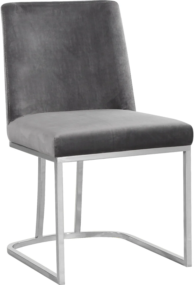 Heidi - Dining Chair (Set of 2) - Gray - Fabric