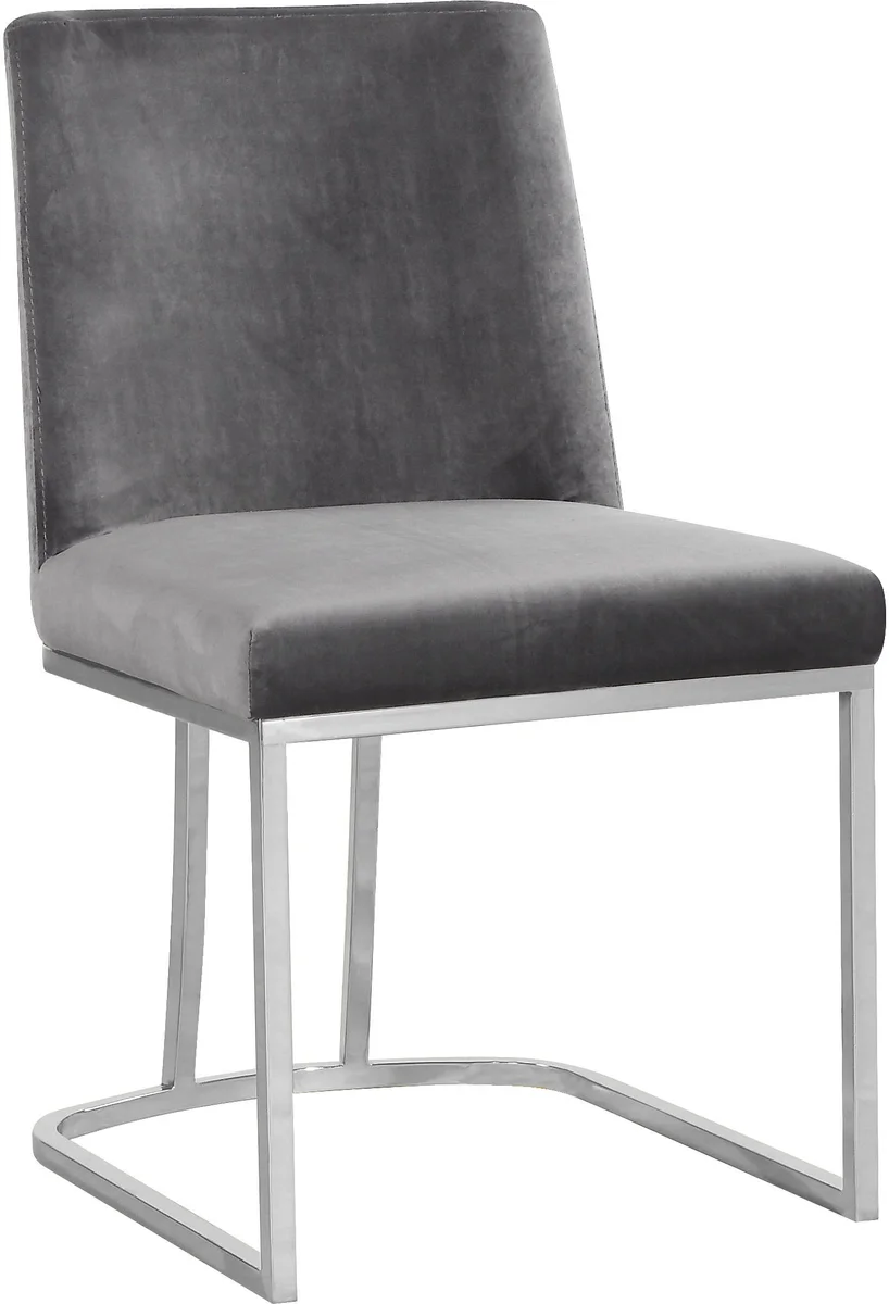 Heidi - Dining Chair (Set of 2) - Gray - Fabric