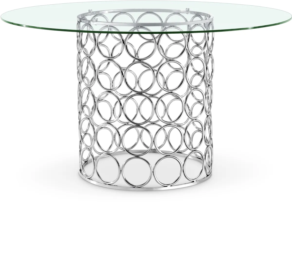Opal - Dining Table - Pearl Silver - Glass