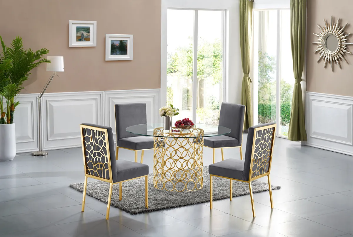 Opal - Dining Table - Gold