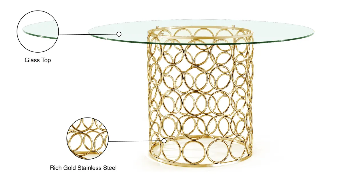 Opal - Dining Table - Gold