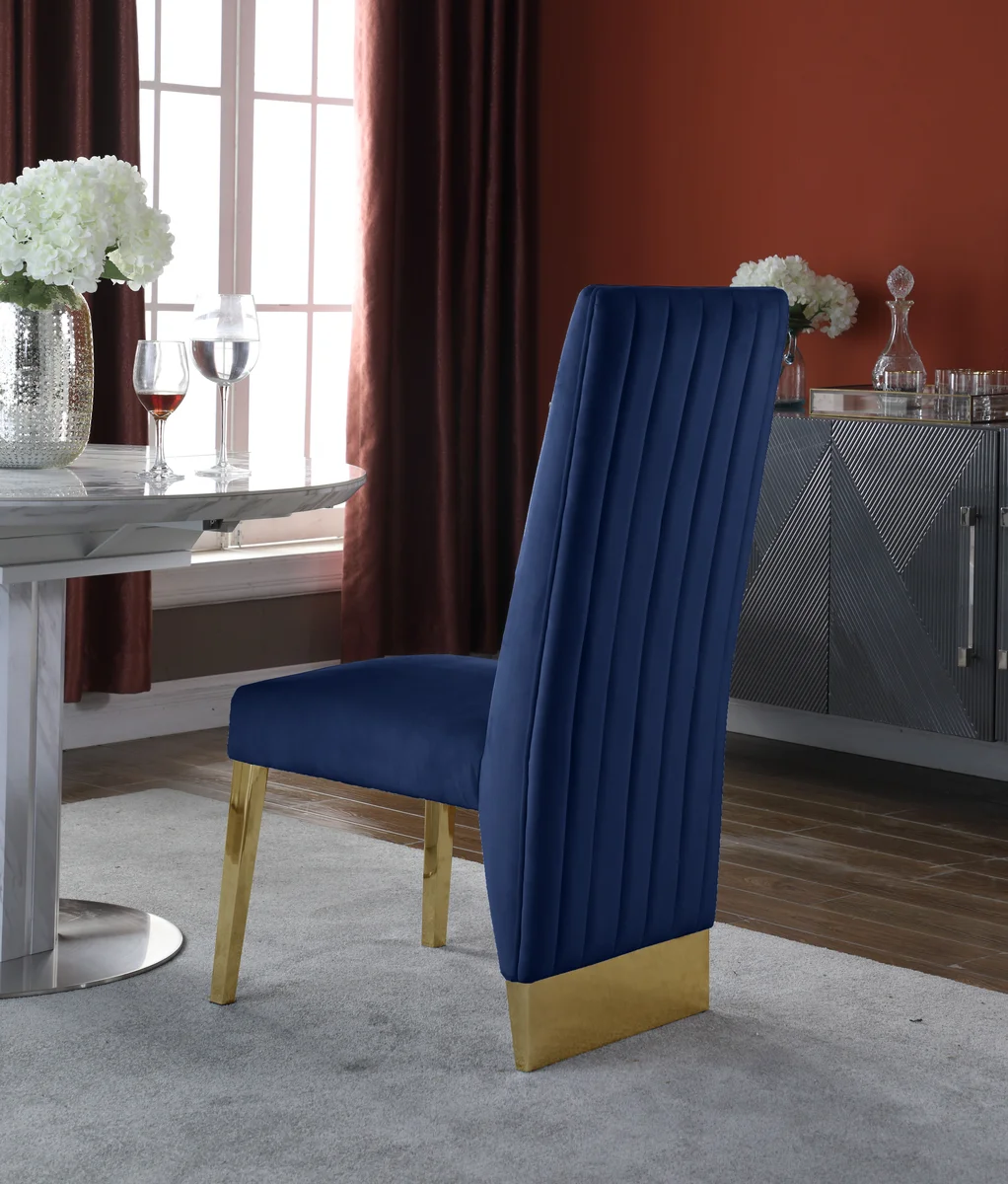 Porsha - Dining Chair (Set of 2) - Navy