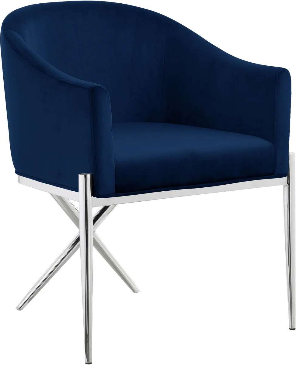 Xavier - Dining Chair - Navy- Fabric