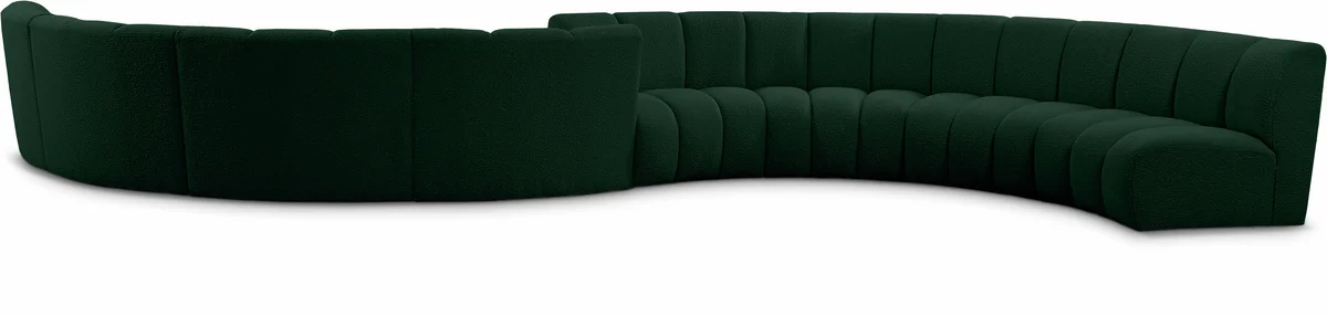 Infinity - 8 Piece Modular Sectional - Green - Fabric