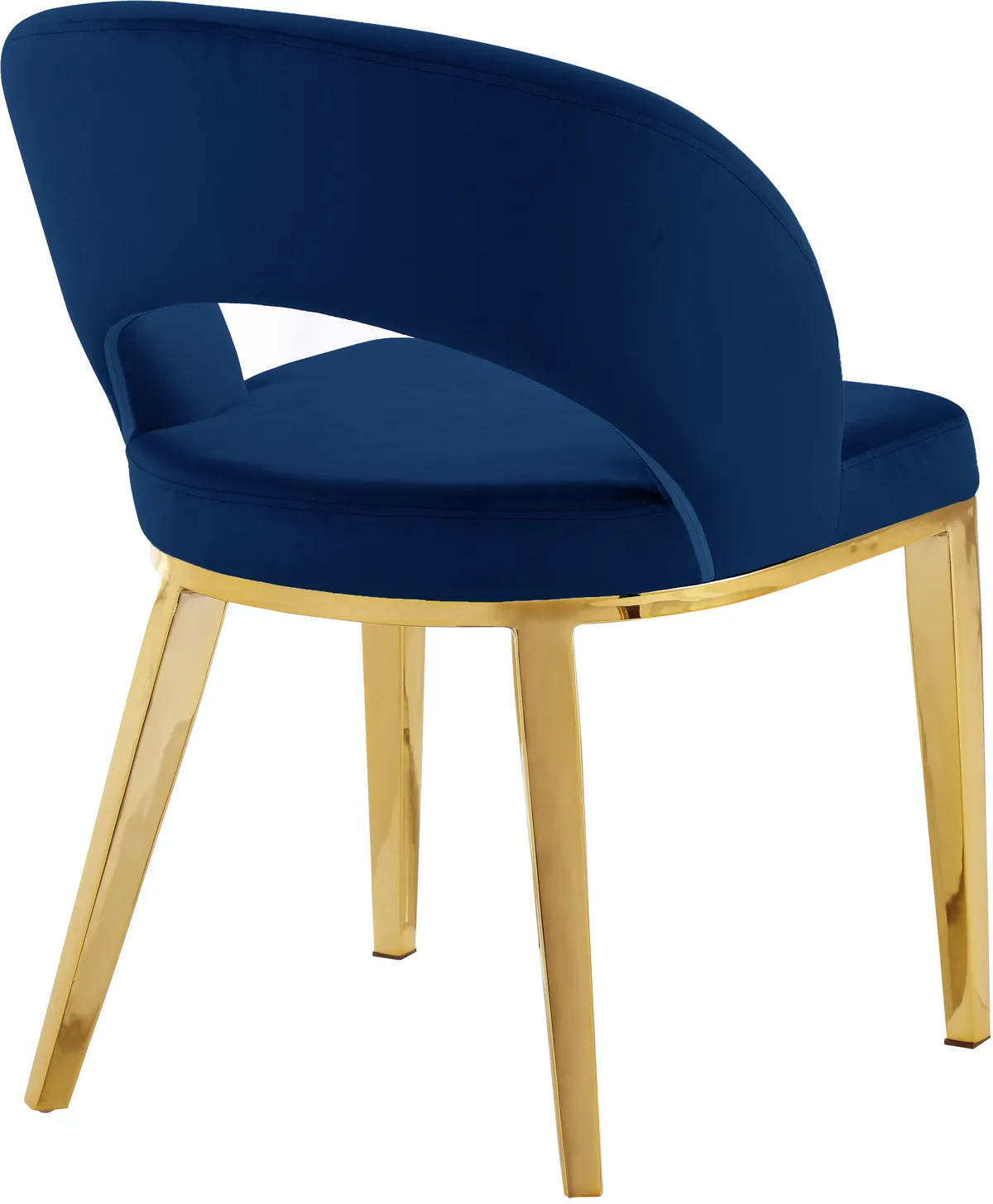 Roberto - Dining Chair - Navy - Fabric - View 2