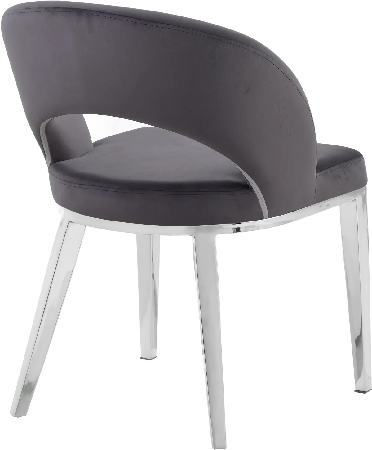 Roberto - Dining Chair - Gray - Fabric - View 2
