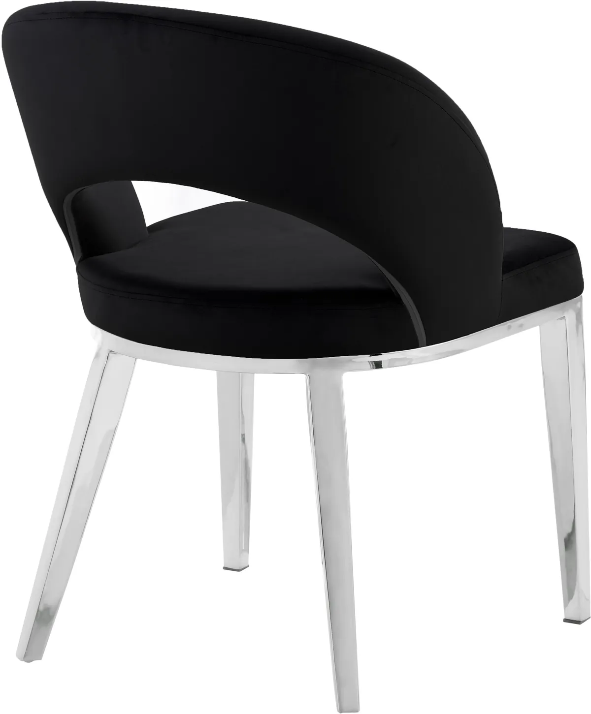 Roberto - Dining Chair - Black - Fabric - View 2