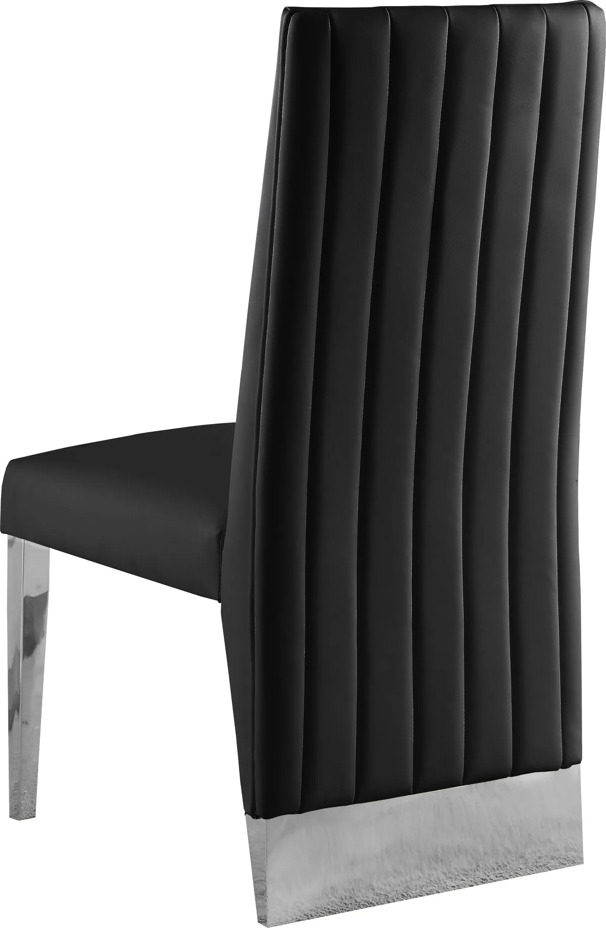 Porsha - Dining Chair (Set of 2) - Black - Faux Leather - View 2