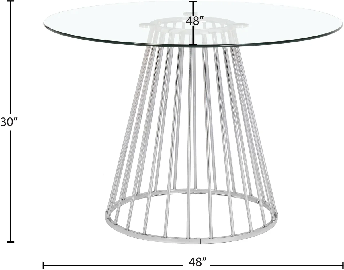 Gio - Dining Table - Pearl Silver - Metal