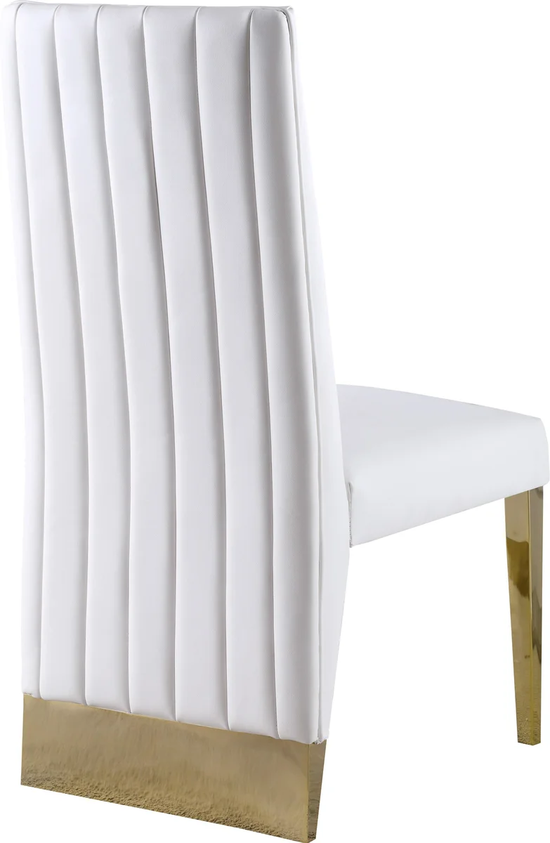 Porsha - Dining Chair (Set of 2) - White - Faux Leather - View 2
