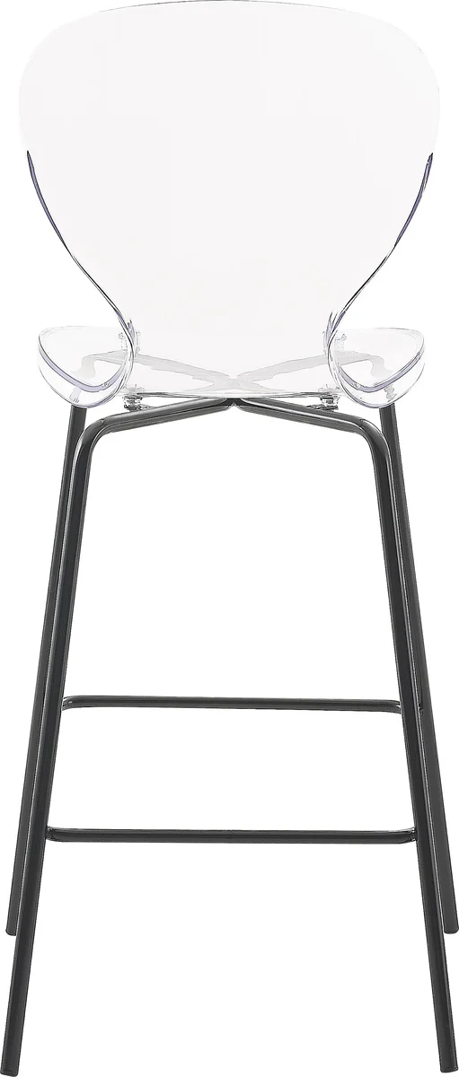 Clarion - Stool (Set of 2) - Matte Black - Metal - View 2