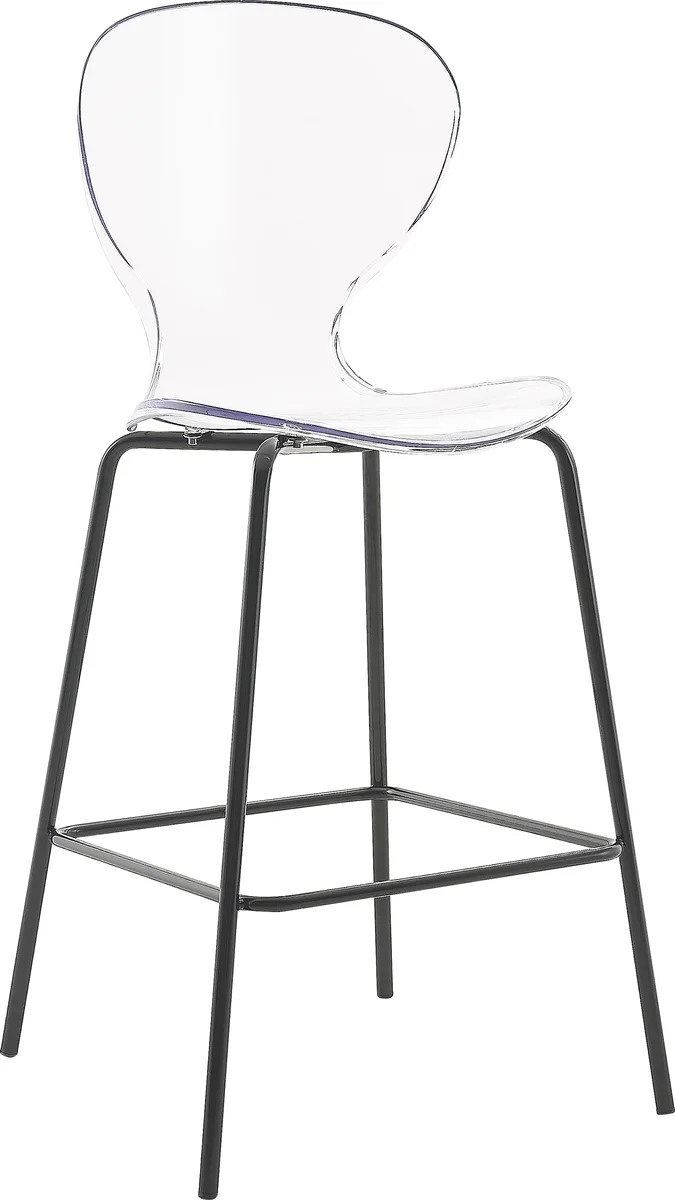 Clarion - Stool (Set of 2) - Matte Black - Metal