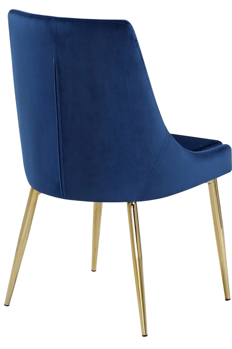 Karina - Dining Chair (Set of 2) - Navy - Fabric - View 2