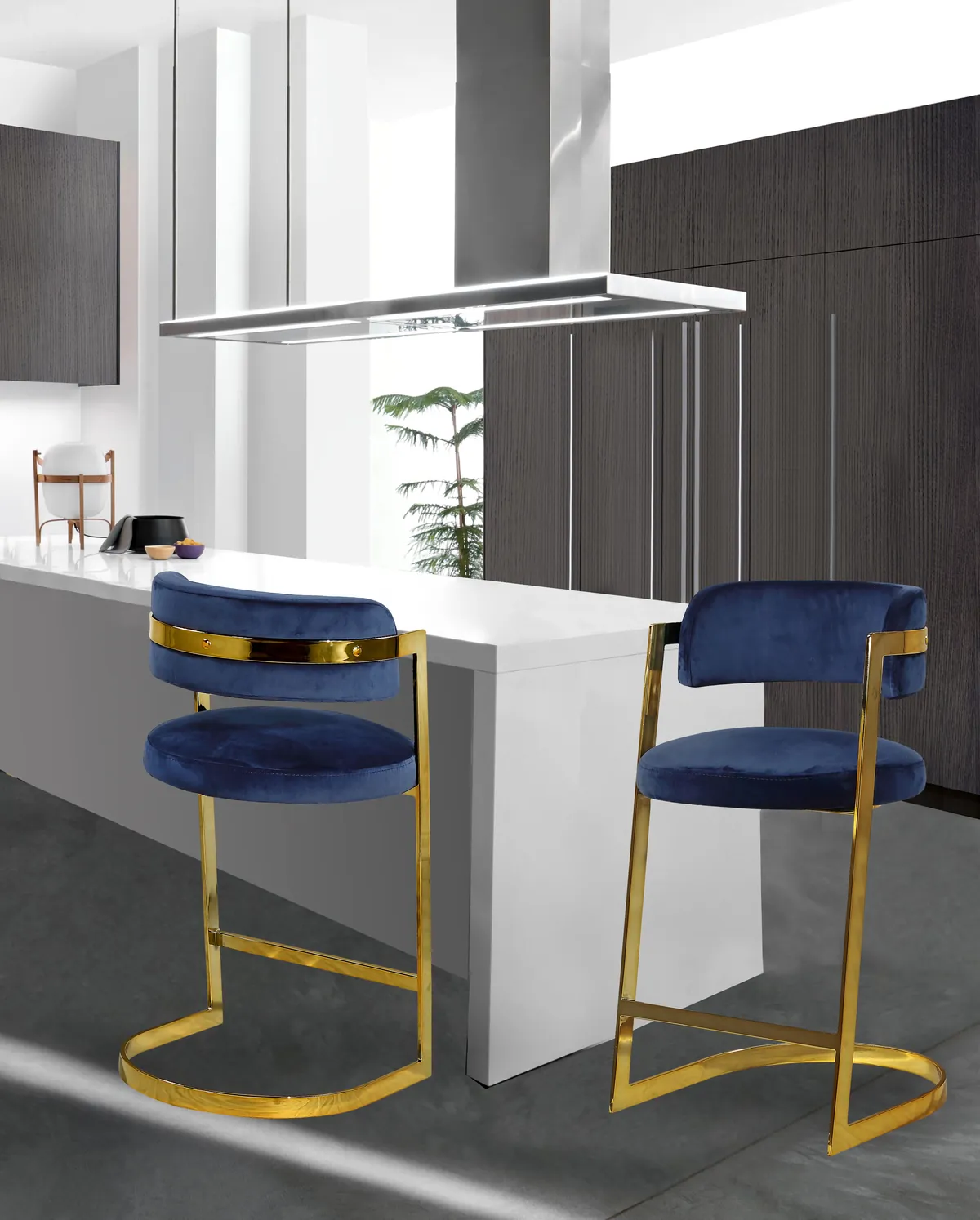 Stephanie - Stool (Set of 2) - Navy